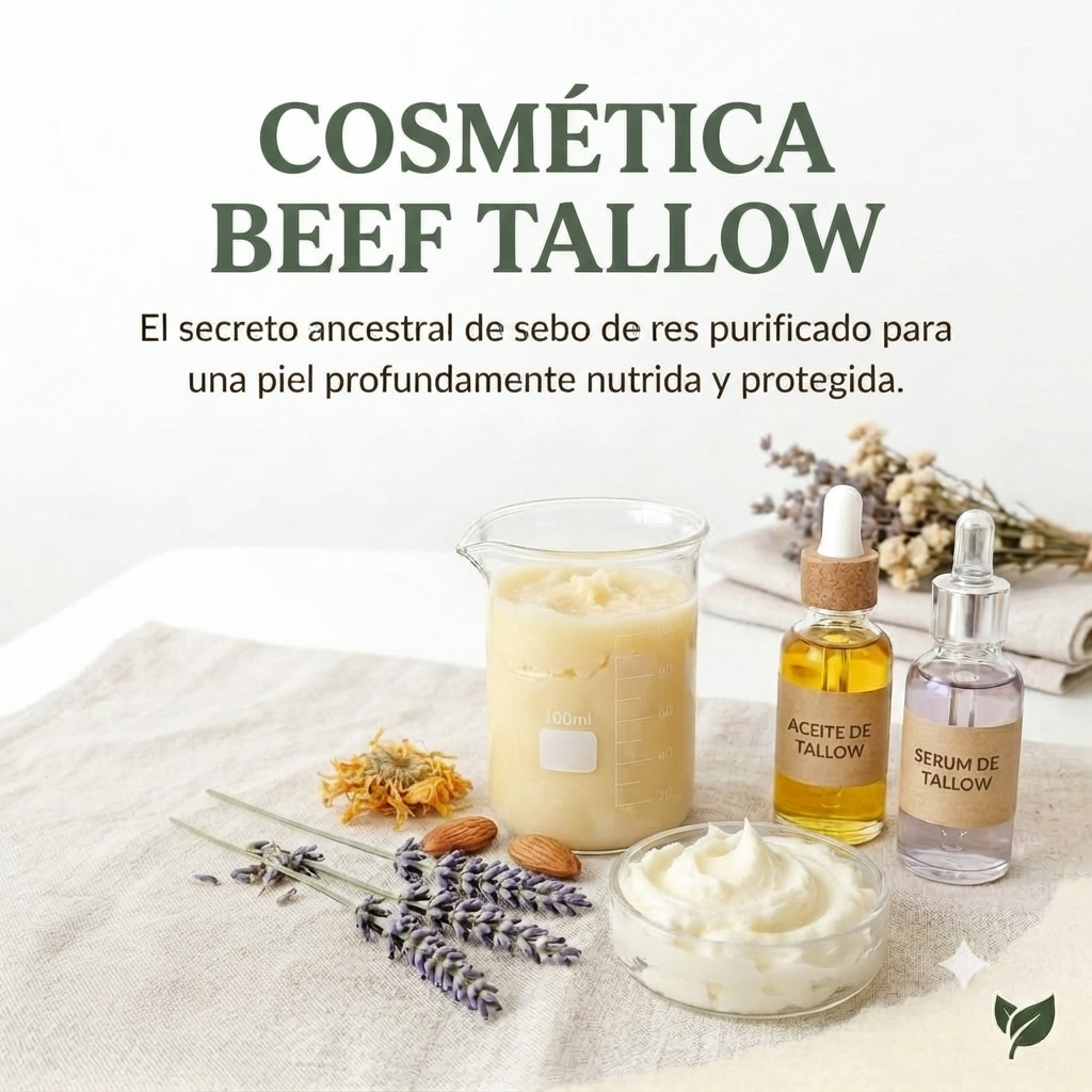 COSMÉTICA NATURAL CON SEBO DE RES